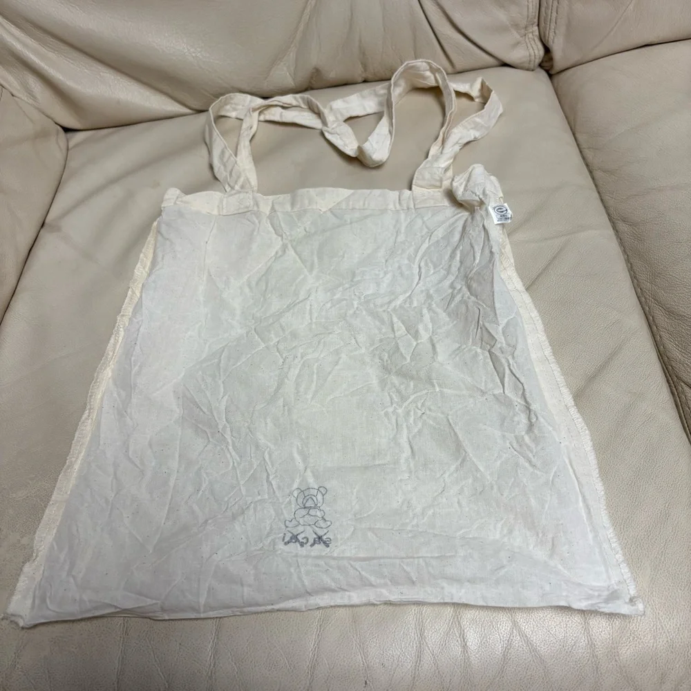 SACAI x KAWS Small Tote Bag Beige Bear 13 x 12 in